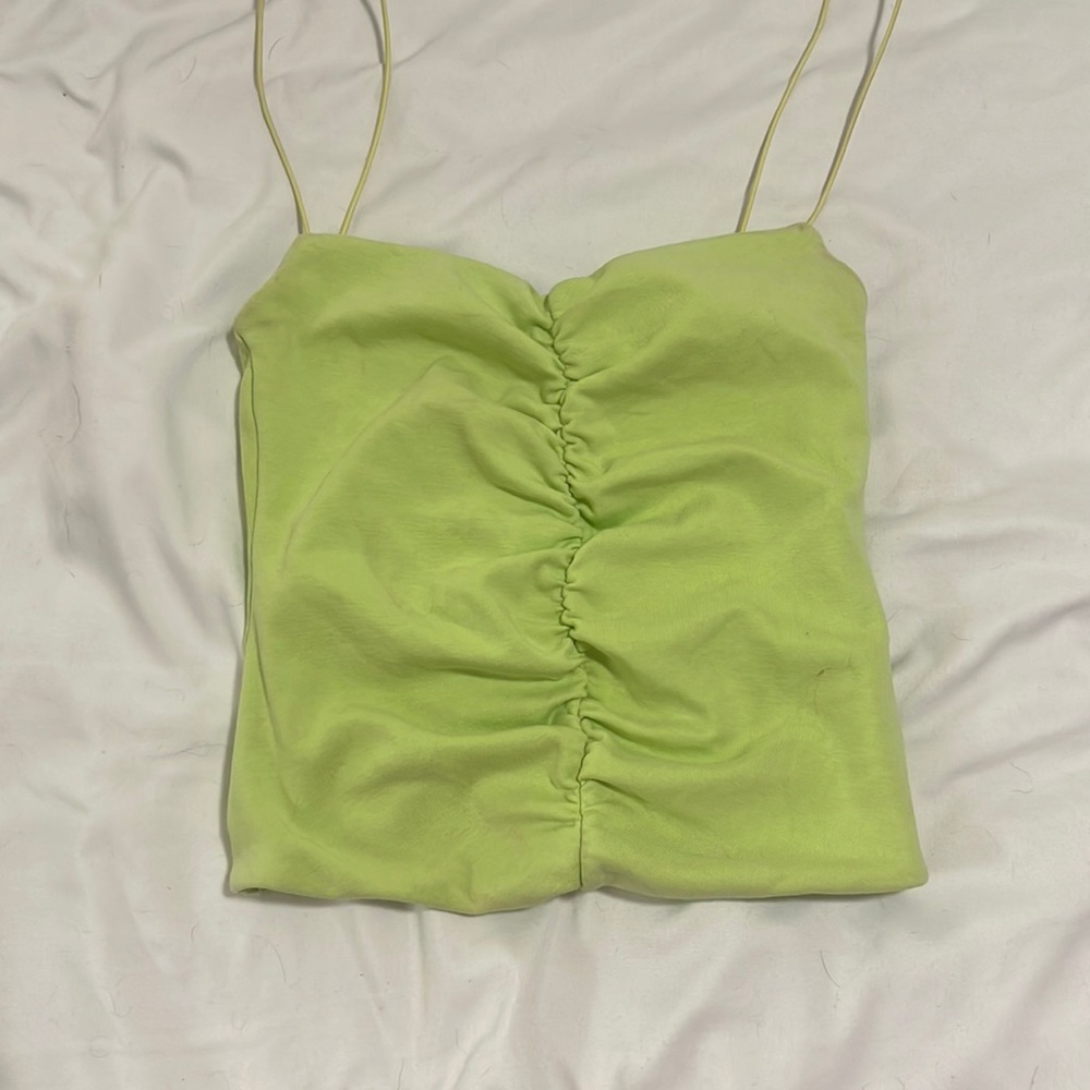 zara lime color top size M